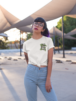 Woman wearing Anti Boba Boba Club Shirt