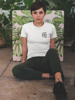 Woman wearing Anti Boba Boba Club in Lychee White - Anti Social Social Club Parody