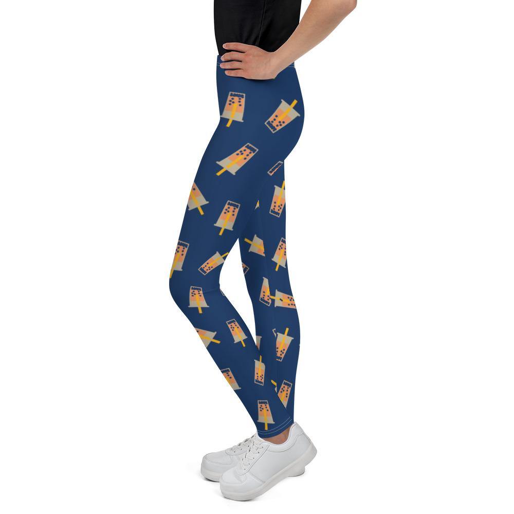 Kids wearing Boba Leggings side view
