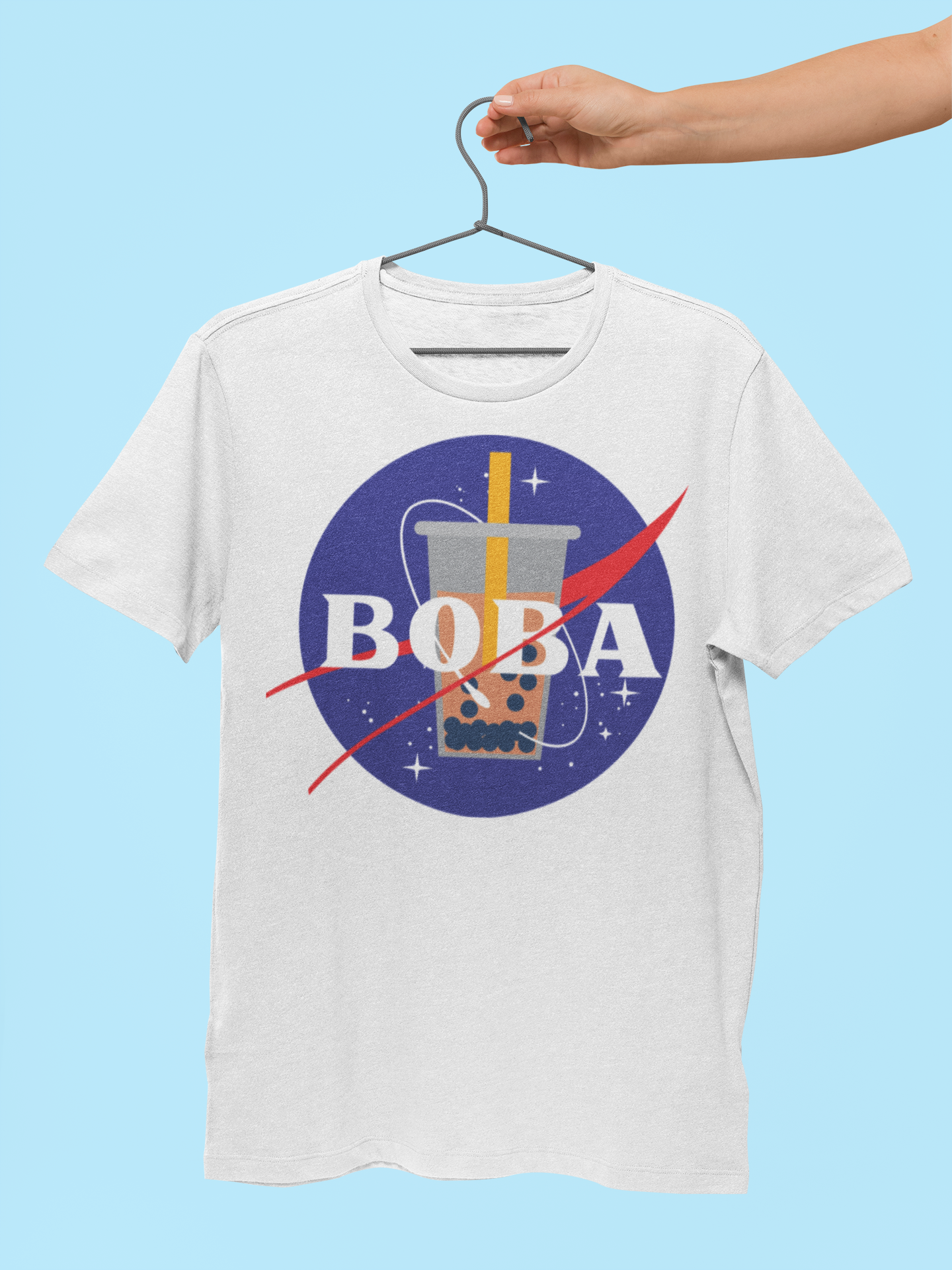 Mockup of a Nasa Boba shirt 