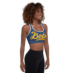 Black woman wearing a boba sports bra side view