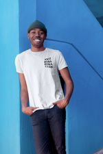 Man wearing a Beanie and an Anti Boba Boba Club Shirt